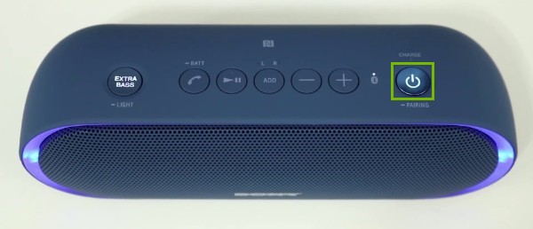 Power button highlighted