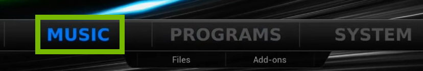 Categories with an example category highlighted