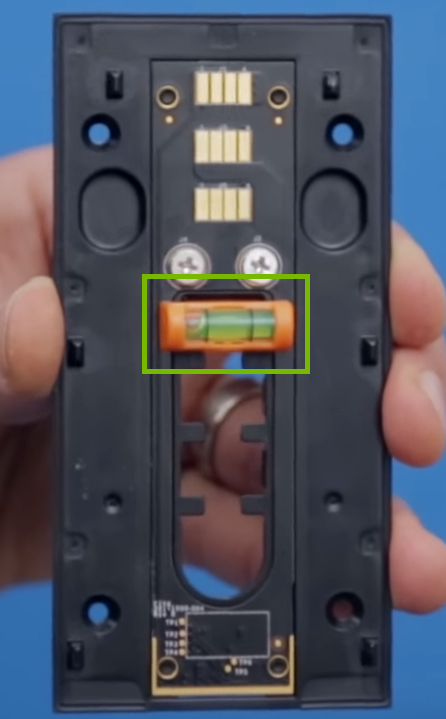 Backplate with orange level highlighted