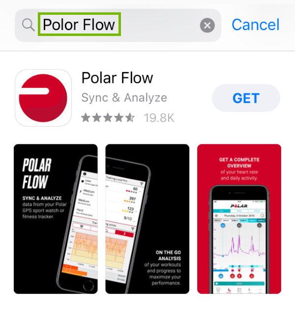 Keyword highlighted in App Store search.