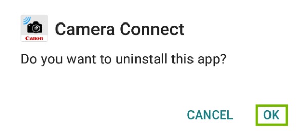 OK button highlighted