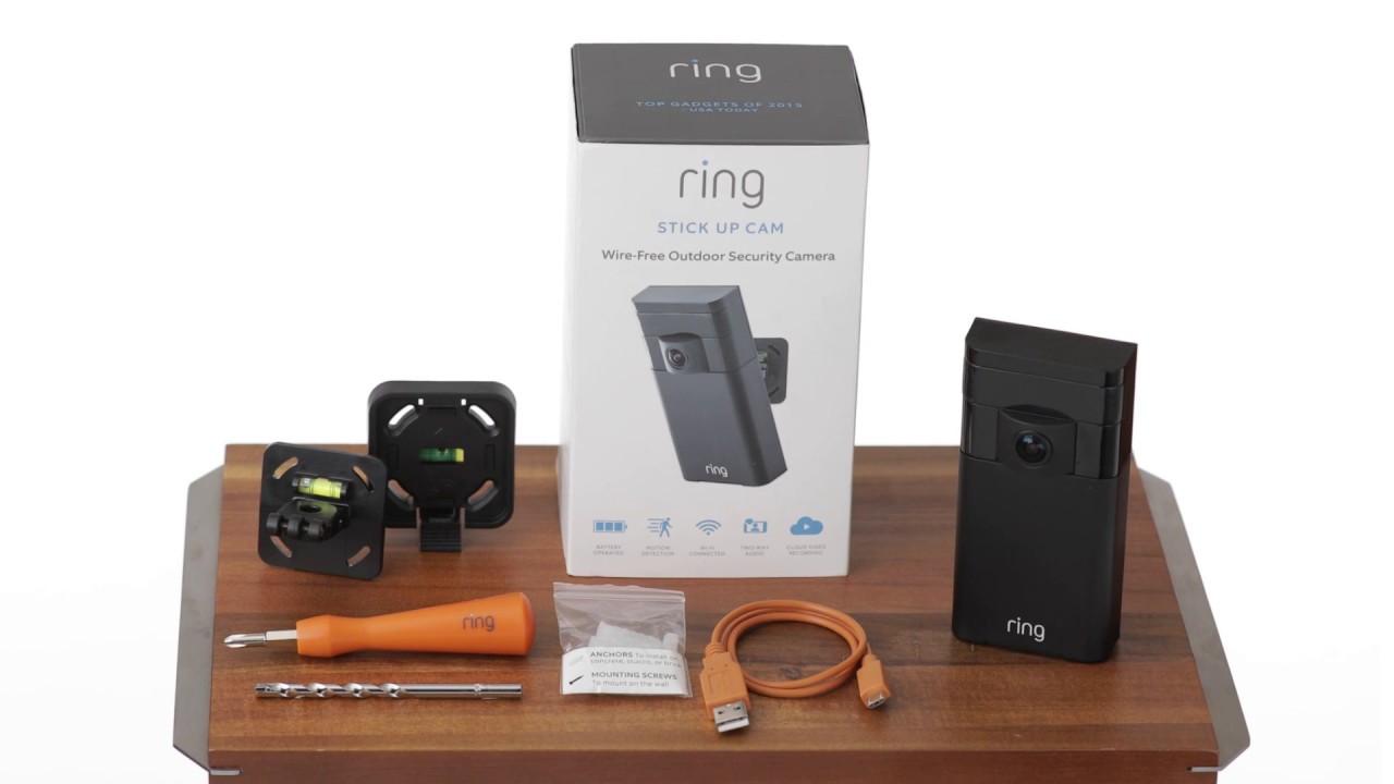Unboxed Ring camera.