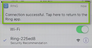 Device Wi-Fi connection confirmation