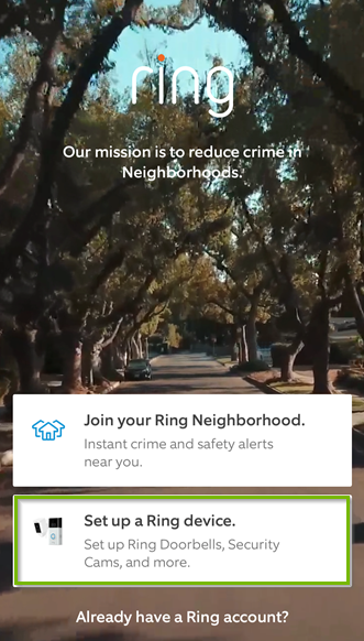 Mobile app greeting screen