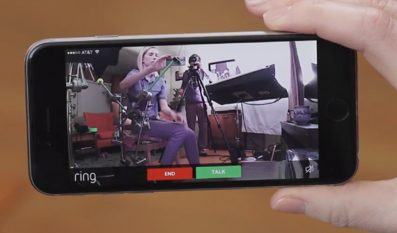 Ring camera feed streaming to your smartphone.