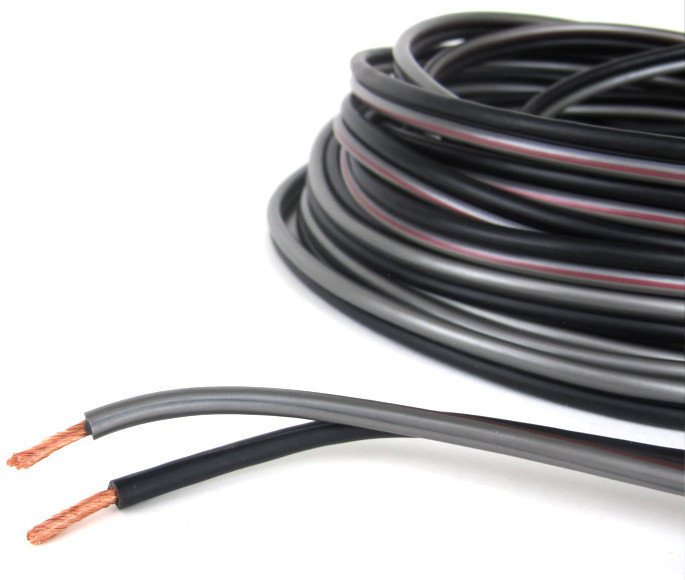 A coiled speaker wire