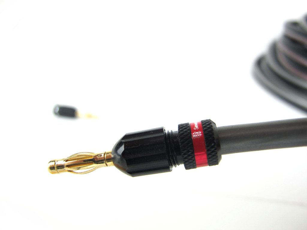 A speaker wire connection