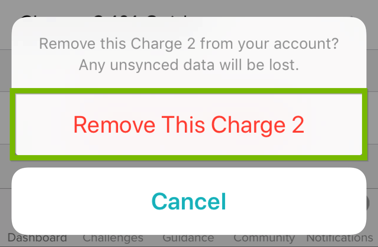 Device removal confirmation query.