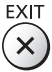 TV remote Exit button.