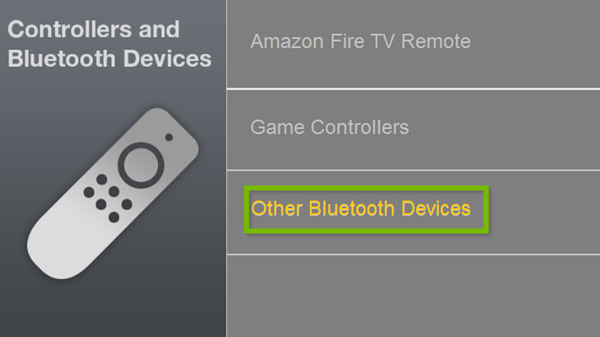 Controllers and Bluetooth Devices menu with Other Bluetooth Devices option selected. Screenshot.