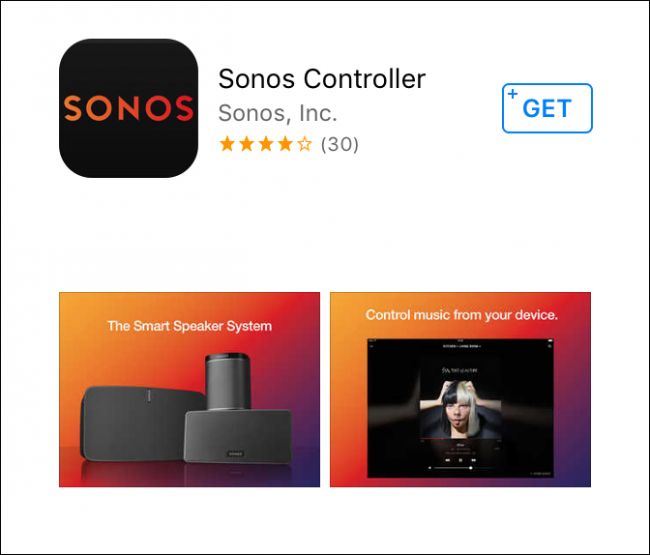 Sonos Controller iOS installation screen
