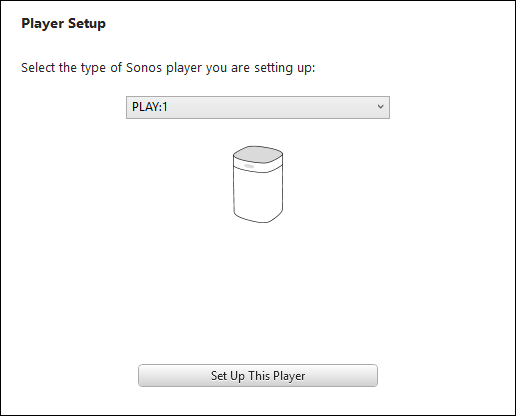 Speaker type selection screen