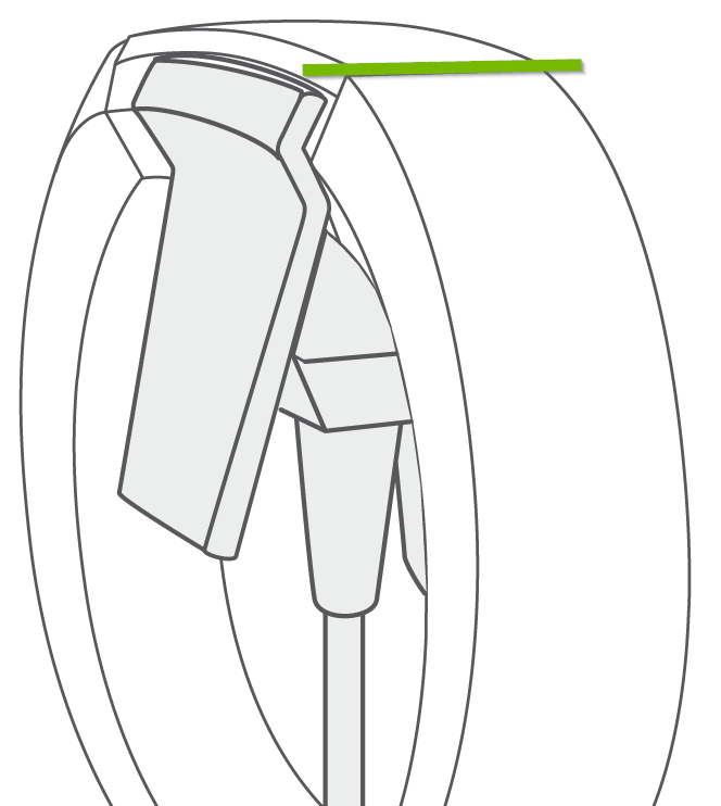 Charger clip connected to Alta. Diagram.