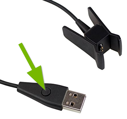 Charging cable with button highlighted.