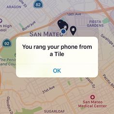 Tile app notification indicating Tile has been found.