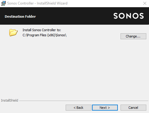 Choosing the install location