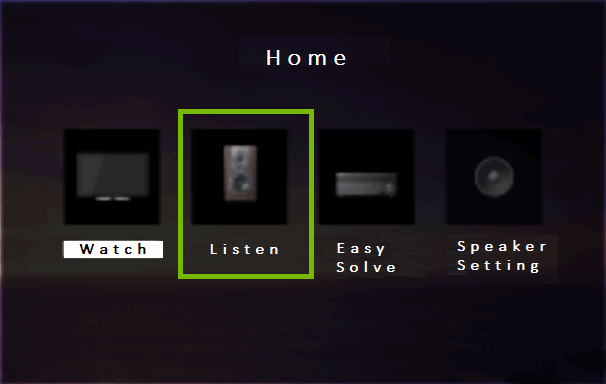 Home Screen Listen. Screenshot
