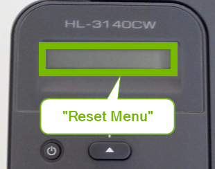 Reset menu selected.