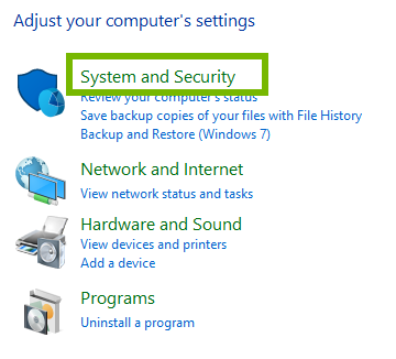 System and security selection