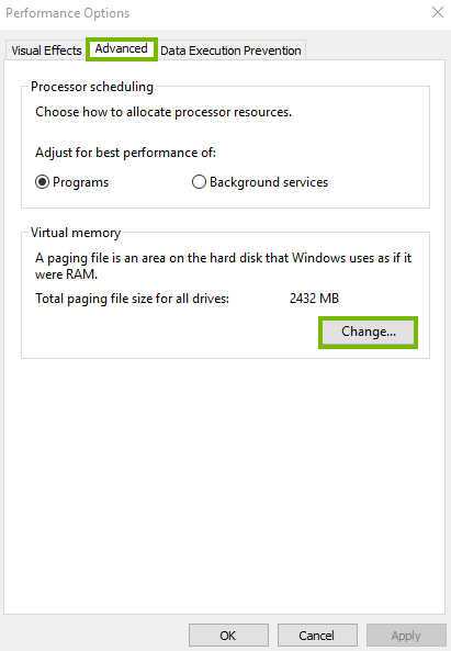 Performance options