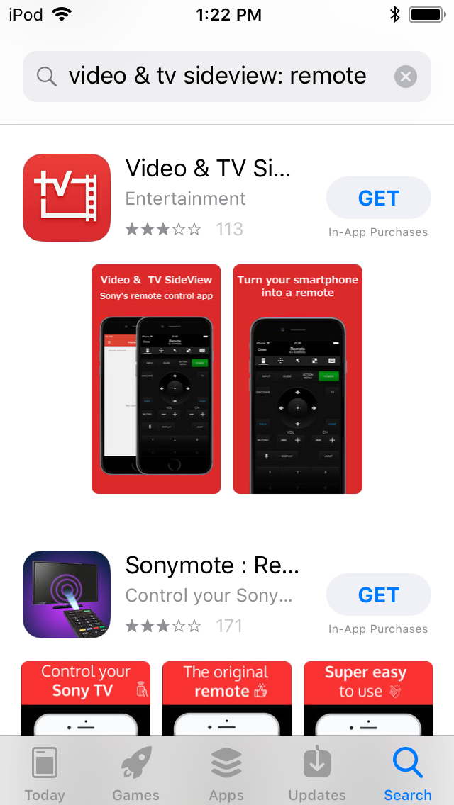 Mobile app landing page.