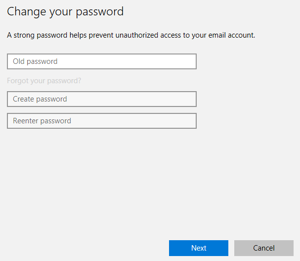Windows 10 change your password popup
