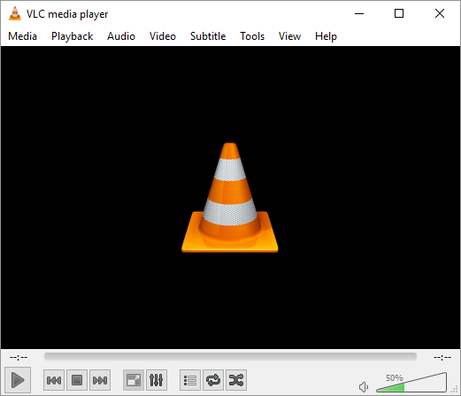 VLC Media Player windows application interface.