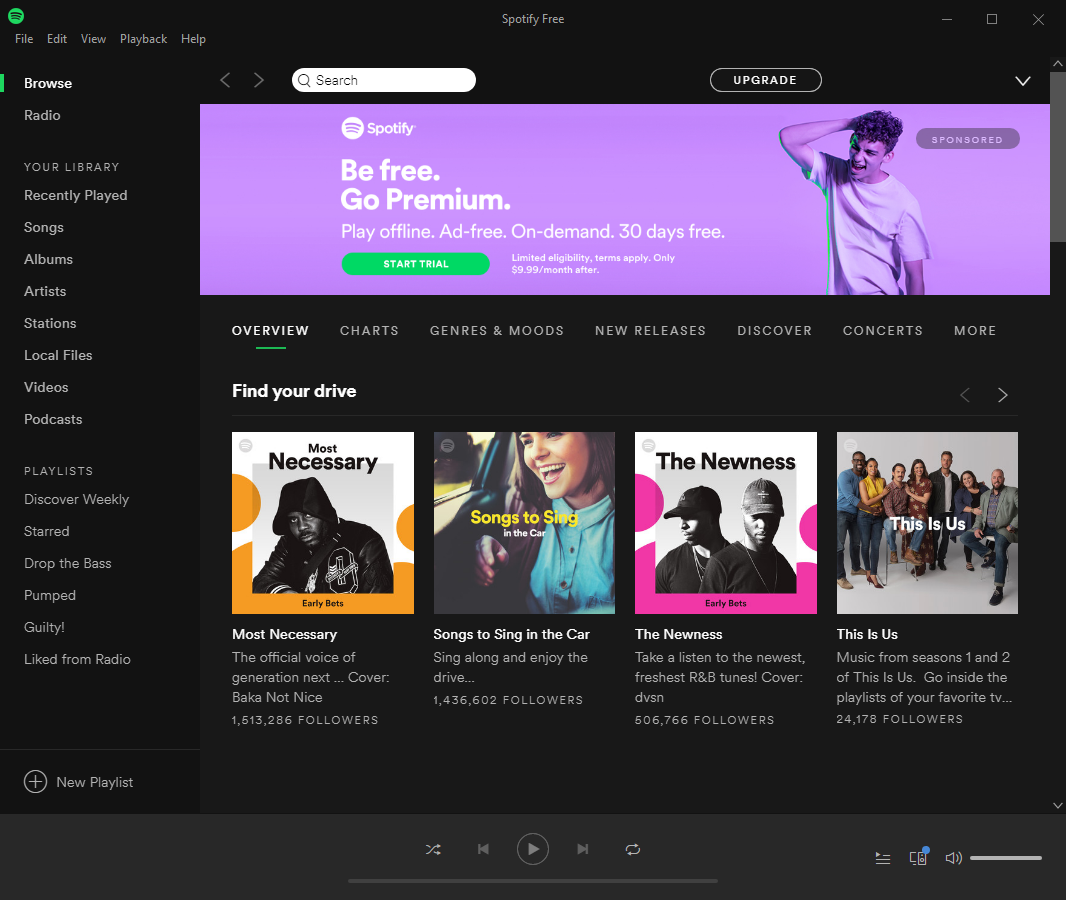 Screenshot of the Spotify application.