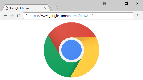 Chrome browser showing Chrome logo.