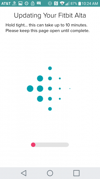 Updating your fitbit page