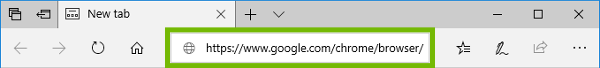 Edge address bar with address entered.