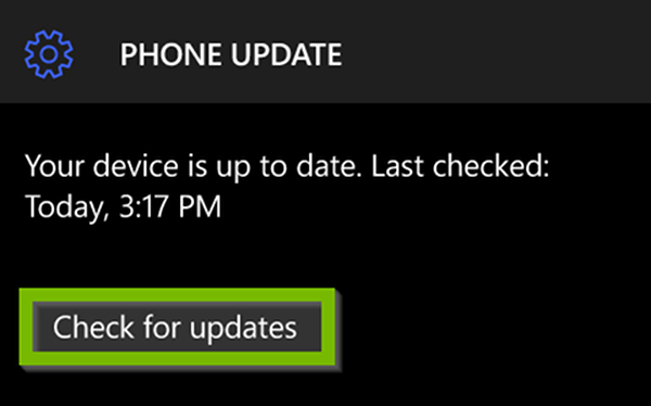 Windows Update menu with Check for Updates highlighted.