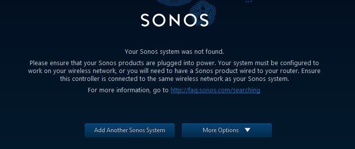System not found error