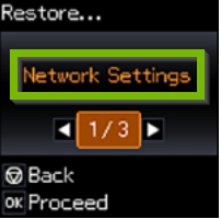Restore menu with All settings selected.