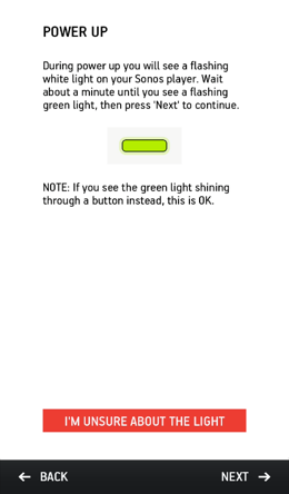 Speaker setup showing status indicator color and behavior meanings