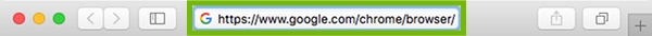 Browser address bar with address filled in.