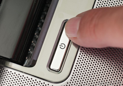 Power button on a laptop