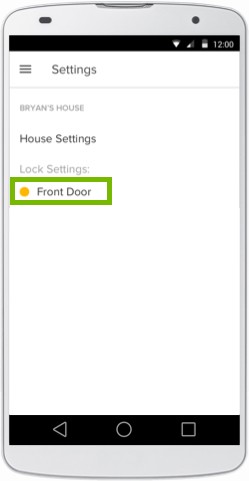 settings with lock highlighted