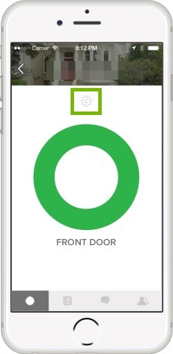 app with settings gear highlighted