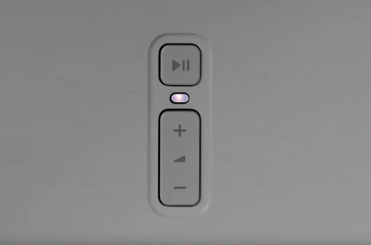 Indicator light on top of speaker