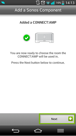 Next button highlighted