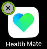 Removal option highlighted on mobile app icon.