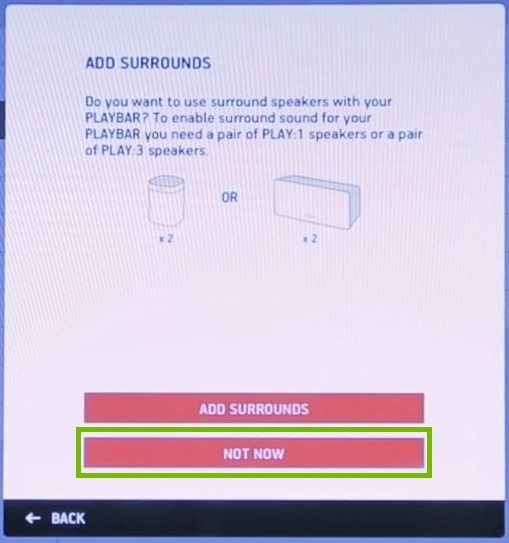 Add surrounds with not now highlighted