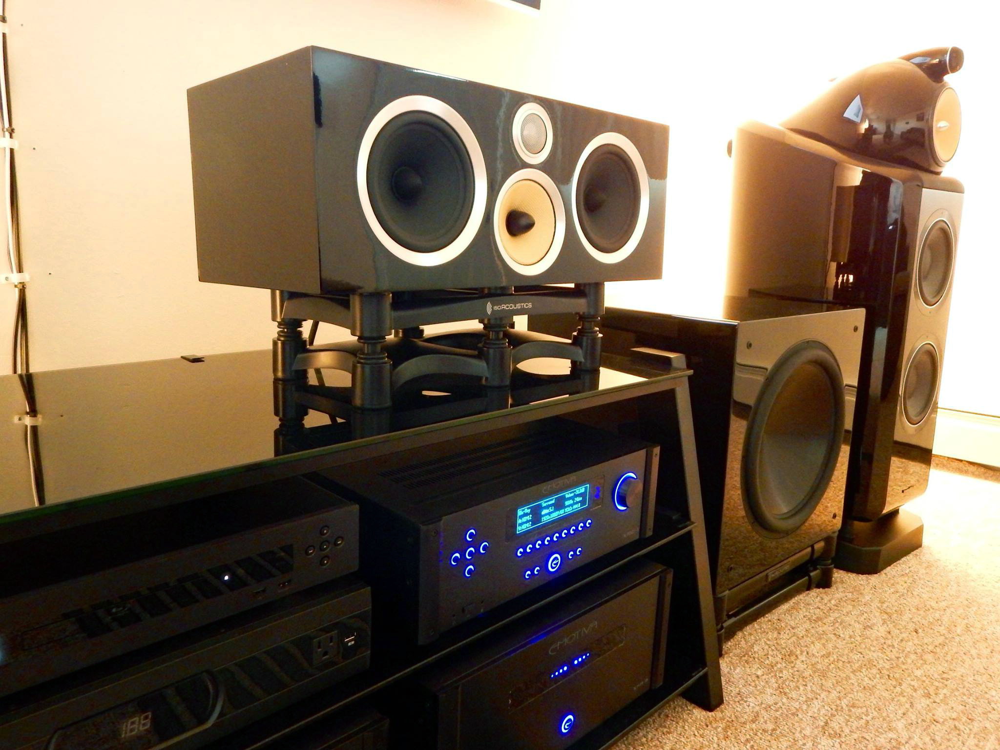 Home theater system speakers.