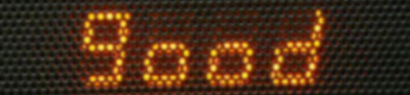 Soundbar display showing good.