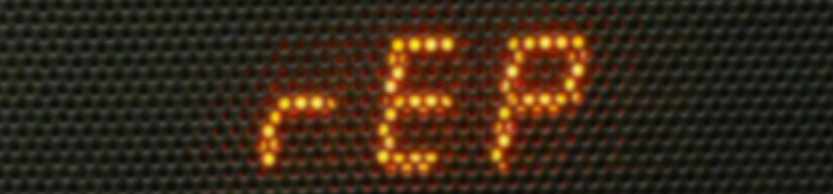 Soundbar display showing rEP.