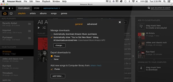 Amazon Music application.