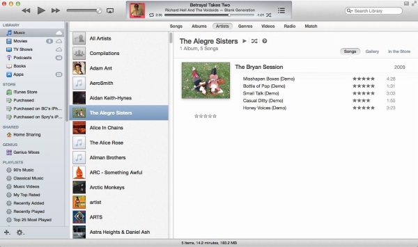 Apple iTunes for Mac.