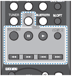 The USB button on the onkyo 3900 remote.