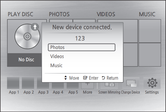 Pop-up on Blu-ray interface